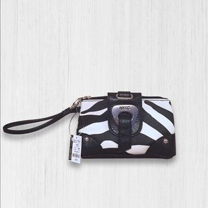 Zebra print wristlet